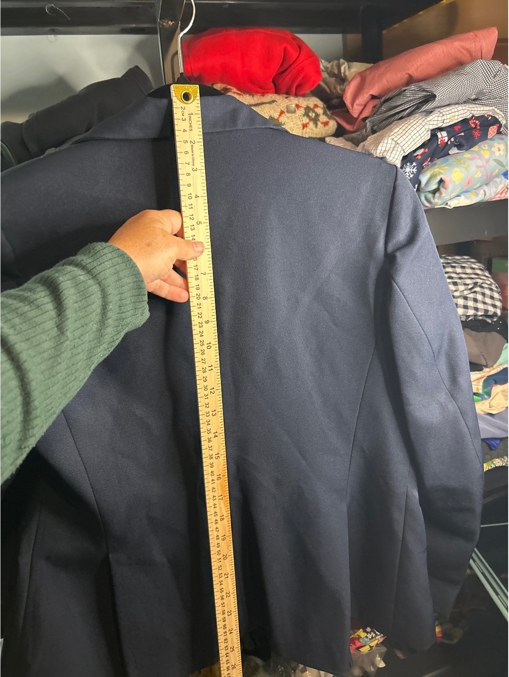 Livery Riding Apparel Navy Blue Riding Jacket Size 16 - Picture 10 of 12